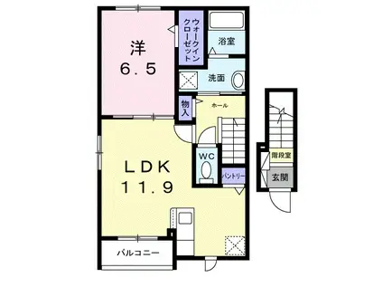 ＪＲ東海道本線 戸塚駅 バス乗車時間：12分 最寄りバス停で下車 徒歩10分 2階建 新築(1LDK/2階)の間取り写真
