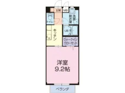 ライフクレア東山(1K/1階)の間取り写真