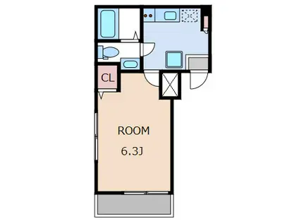 アダット新中野(1K/3階)の間取り写真