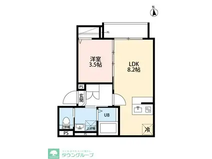 ROBOT HOME 八広II(1LDK/1階)の間取り写真