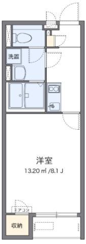クレイノLANTANA(1K/2階)の間取り写真