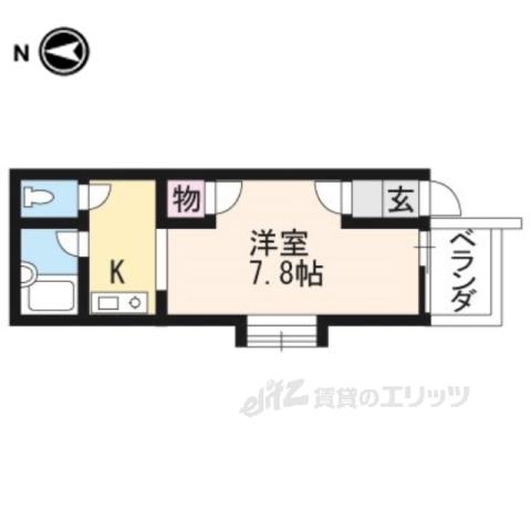 メゾンイースター(1K/4階)の間取り写真