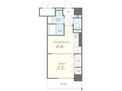 セレブレイト葵(1DK/3階)の間取り写真