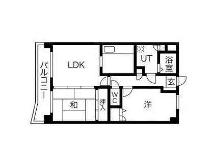 パグーロ東平尾(2LDK/3階)の間取り写真