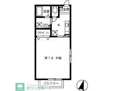 リースランド富士見VB(1K/2階)の間取り写真