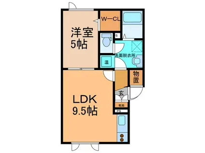 エターナルII(1LDK/2階)の間取り写真