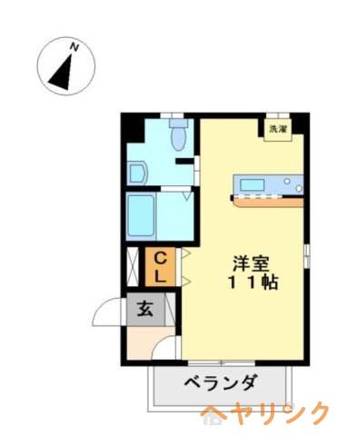 MARCHE III(ワンルーム/6階)の間取り写真
