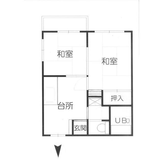 幸町フラット(2DK/2階)の間取り写真