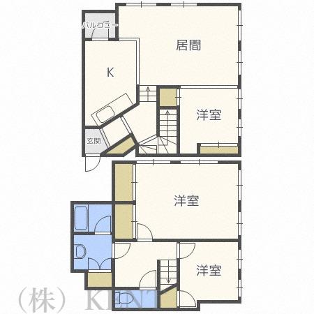 瀬比亜館神宮前(3LDK/2階)の間取り写真
