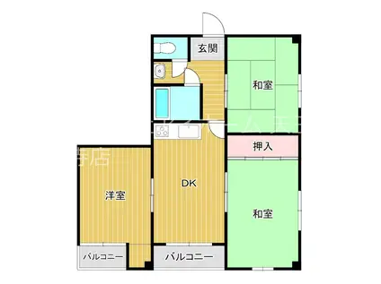 プレジール中野(3DK/5階)の間取り写真