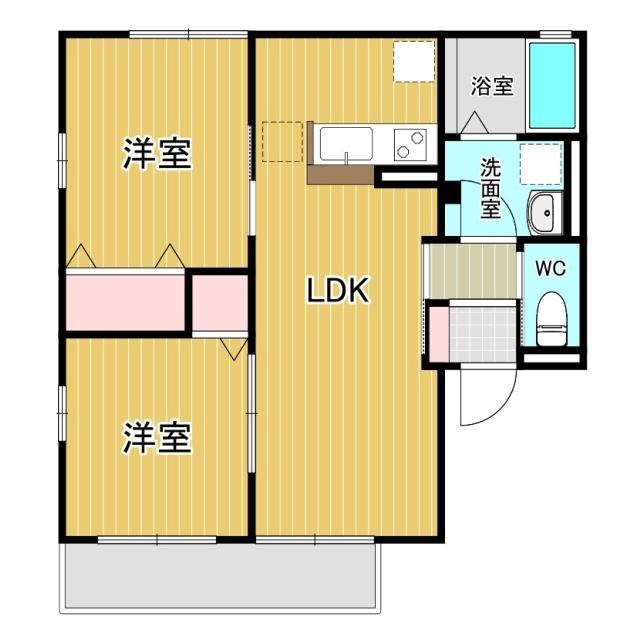 クレールソフィア(2LDK/1階)の間取り写真