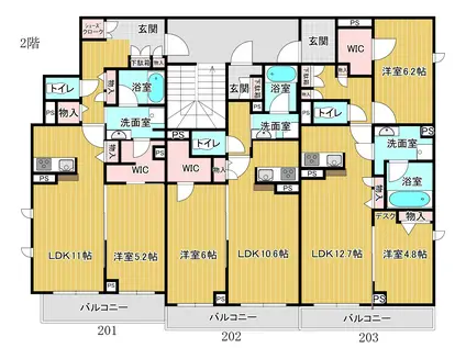 つくばエクスプレス つくば駅 徒歩10分 2階建 築4年(1SLDK/2階)の間取り写真