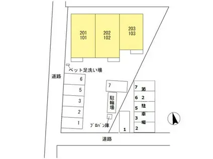 クローネ(2LDK/2階)の間取り写真