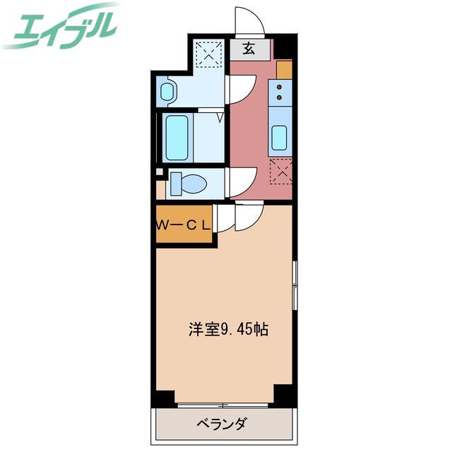 S-FORT四日市元町(1K/2階)の間取り写真