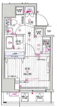 プレール・ドゥーク板橋本町II(1K/10階)の間取り写真