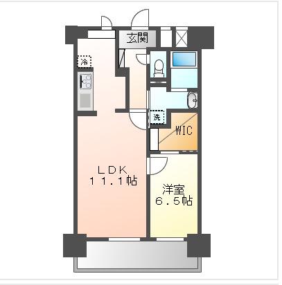 リッチ・クレールマンション(1LDK/5階)の間取り写真