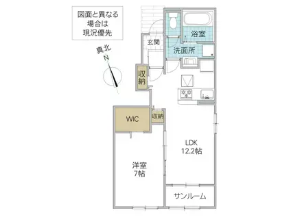 ミルト・フィーレ(1LDK/1階)の間取り写真