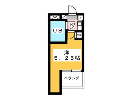 ワンズワン(1K/4階)の間取り写真