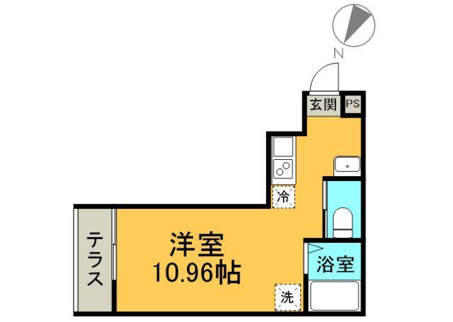 CERTEZZA(ワンルーム/1階)の間取り写真