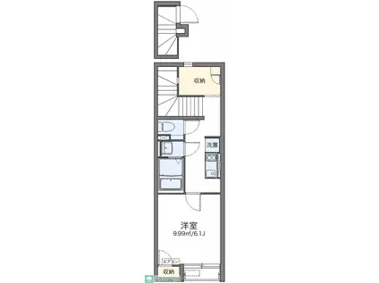 レオネクストエクセルアサヒIII(1K/2階)の間取り写真