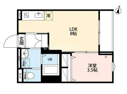 ROBOT HOME 西都賀(1LDK/2階)の間取り写真