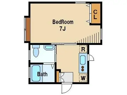 ノンナ ティー(1K/1階)の間取り写真