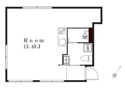 SOLANA(ワンルーム/2階)の間取り写真