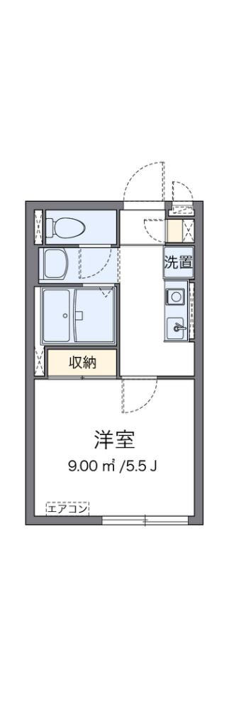 ヴィアロ堀切レジデンス(1K/1階)の間取り写真