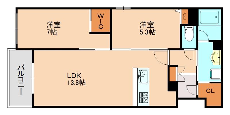 コンフォートH2026(2LDK/1階)の間取り写真