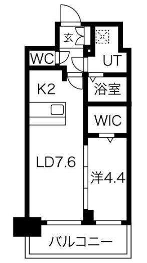 メイクスWアート丸の内(1LDK/12階)の間取り写真