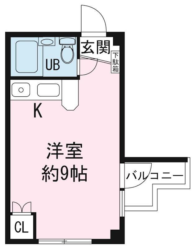 勝呂ビル(ワンルーム/3階)の間取り写真