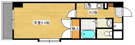 西広島ビレッジ(1K/9階)の間取り写真