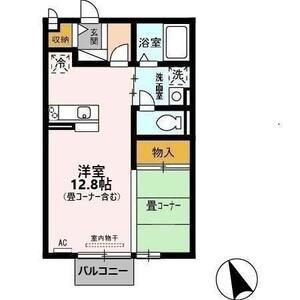 VILLA YAMATE B(ワンルーム/2階)の間取り写真