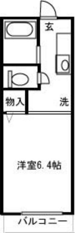 ガーデンハイツ(1K/1階)の間取り写真