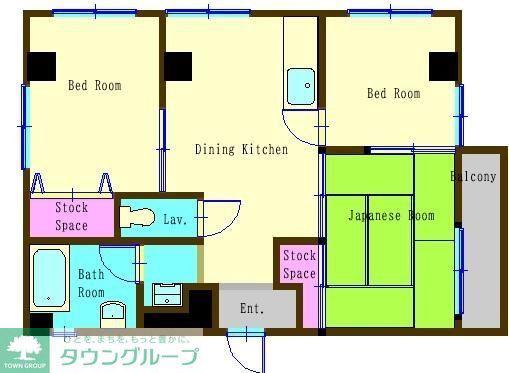 マエザワ第2コーポ(3DK/2階)の間取り写真