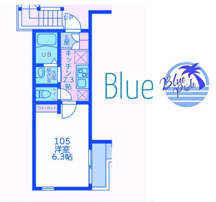 FIRST VILLA 小袋谷(1K/2階)の間取り写真