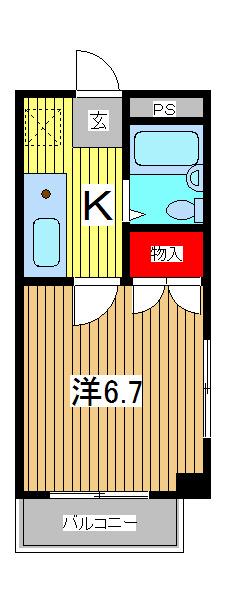 メゾン・ブレイク(1K/1階)の間取り写真