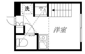 コンフォート千早(ワンルーム/2階)の間取り写真