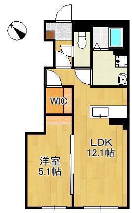 グラン・タウルス(1LDK/1階)の間取り写真