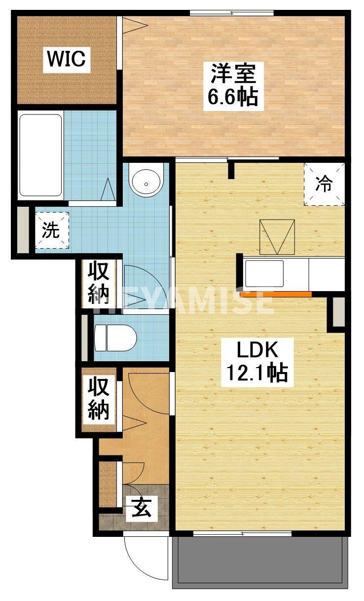 YAMATOIII(1LDK/1階)の間取り写真