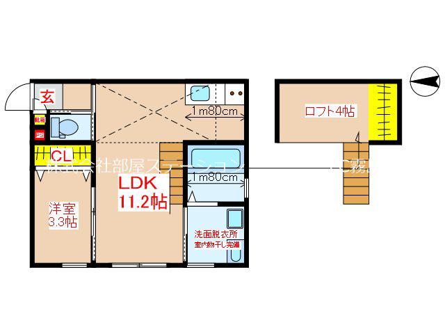 PIENO DUE(1SLDK/1階)の間取り写真