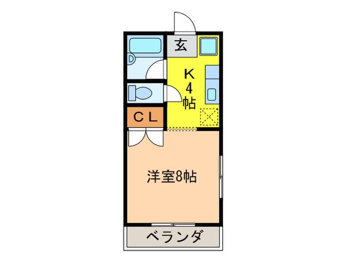 KANZA野並(1K/3階)の間取り写真