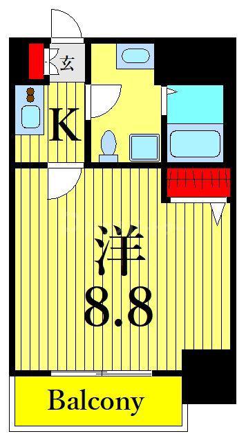 ステージファースト東日暮里(1K/5階)の間取り写真