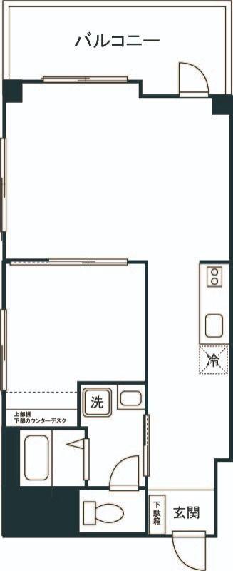 ワコーレ錦糸町(1LDK/6階)の間取り写真
