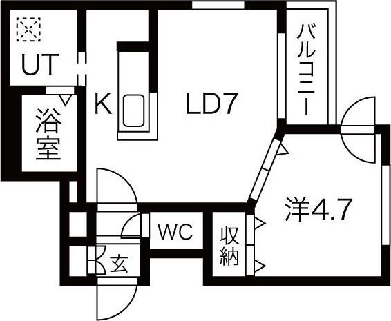 MYプラザSETTE(1LDK/2階)の間取り写真