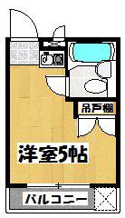 シャングリラ越谷(ワンルーム/3階)の間取り写真
