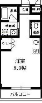 リリーセノラ(1K/2階)の間取り写真