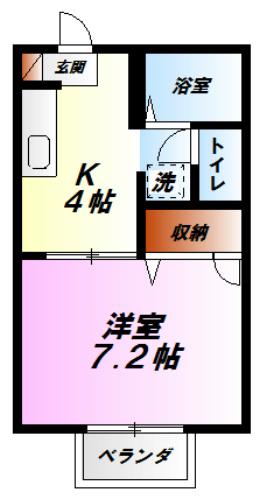 コンフォール・ユウ(1K/1階)の間取り写真