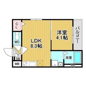 GRAND SUWA(1LDK/1階)の間取り写真