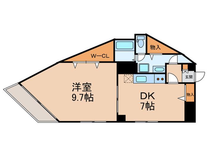 グリーンフレグランス目白(1DK/4階)の間取り写真
